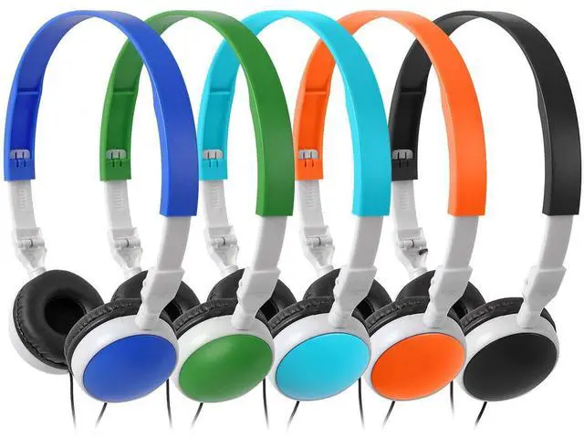 Main image of Keewonda Bulk Headphones for Classroom 10 Pack Wholesale Students Headsets KW-N10 Mixed Color Durable Children Headphones Earbuds for Kids for School