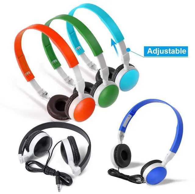Alt view image 4 of 5 - Keewonda Bulk Headphones for Classroom 10 Pack Wholesale Students Headsets KW-N10 Mixed Color Durable Children Headphones Earbuds for Kids for School