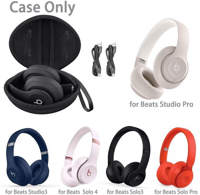 Alt view image 2 of 5 - co2CREA for Beats Studio Pro / Studio3 / Solo4 / Solo3 Headphones, Hard Travel Case Compatible with Beats Wireless On-Ear Headphones (Black Case)