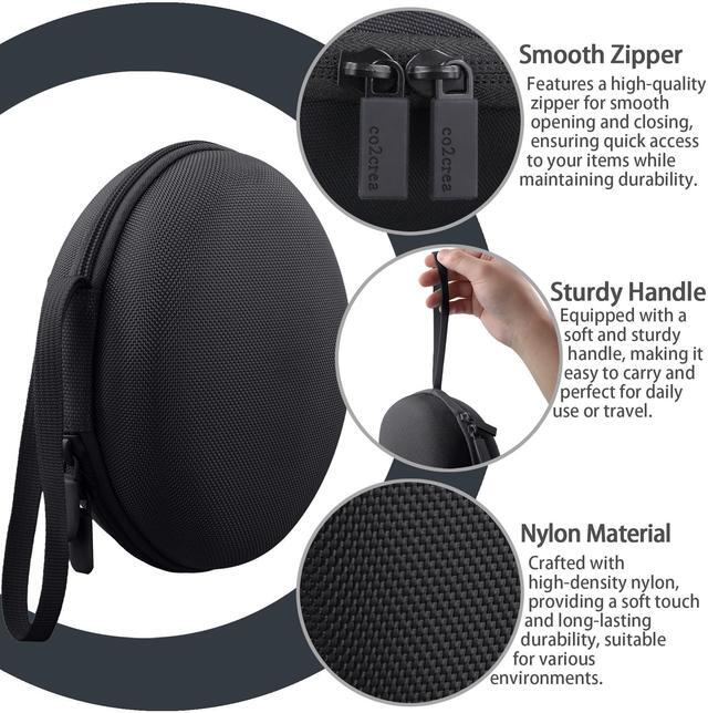 Alt view image 5 of 5 - co2CREA for Beats Studio Pro / Studio3 / Solo4 / Solo3 Headphones, Hard Travel Case Compatible with Beats Wireless On-Ear Headphones (Black Case)