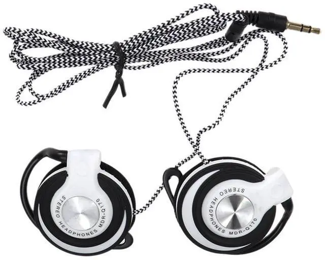 Alt view image 2 of 5 - Gadpiparty Clip-On Ear Headphones - Wired Headset for PC, MP Player, DVD, Sports - Earhook Earbuds with Earplugs