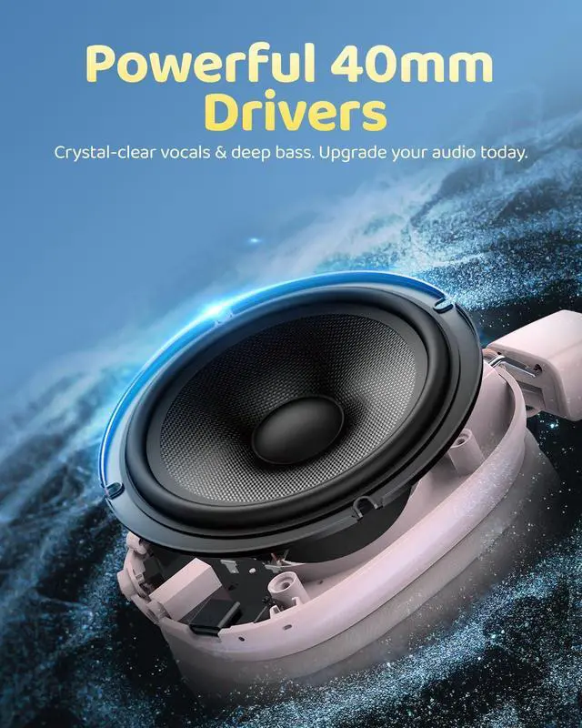 Alt view image 2 of 5 - [Pink+Red]Kids Bluetooth Headphones, Wireless Headphones with HD ENC Microphone, 50 Hours Playtime, Safe Volume, Type C Fast Charging, Foldable On-Ear Headphone for Children/Teens/Smart Device