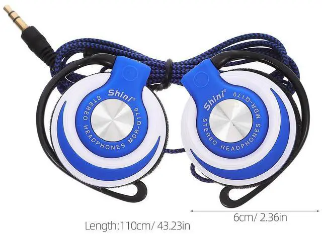 Alt view image 4 of 5 - Mikikit 2pcs Ear Hanging Headphones, Ear Headphones, Wired Clip Headphones, Clip on Headphones, Cord Headphones, Ear Clip Fitness Subwoofer 3.5mm