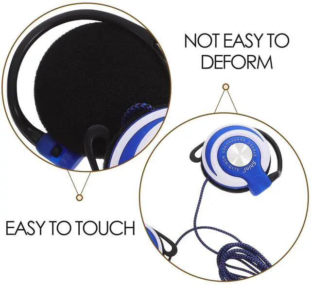 Alt view image 5 of 5 - Mikikit 2pcs Ear Hanging Headphones, Ear Headphones, Wired Clip Headphones, Clip on Headphones, Cord Headphones, Ear Clip Fitness Subwoofer 3.5mm