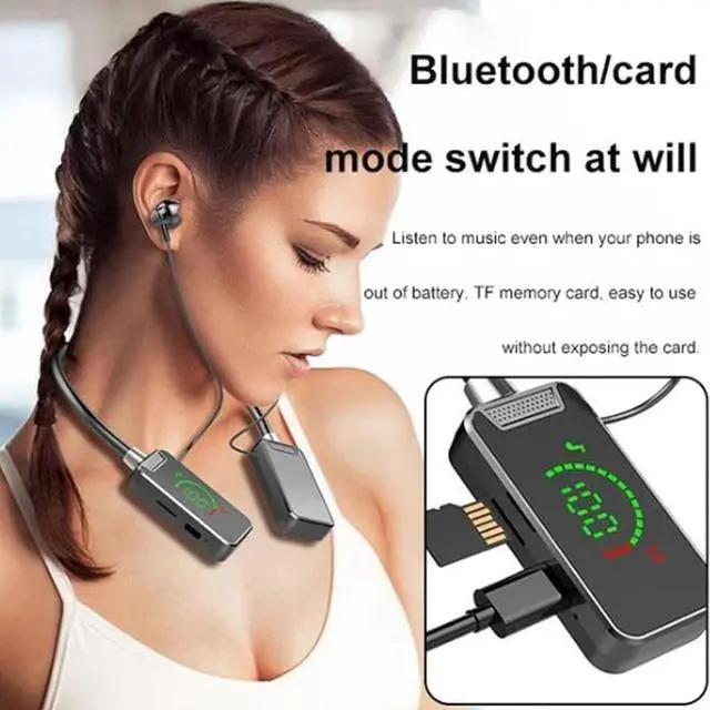Alt view image 3 of 5 - Wireless Sound Card Live Streaming Earphones, Wireless Sound Card Live Broadcasting and Audio Editing Earphones, Noise Cancelling Bluetooth Headphones with Display for Singing Live Streaming