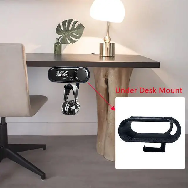 Alt view image 4 of 5 - spansee Under Desk Mount Compatible with Arctis Nova Pro Wireless, Under Table Headphone Holder Compatible with Steelseries Arctis Nova Pro Wireless (Screws Included