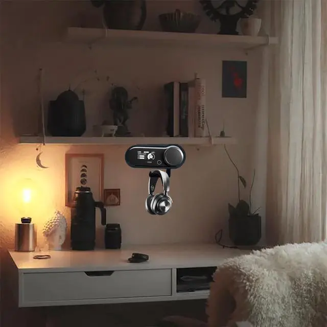 Alt view image 5 of 5 - spansee Under Desk Mount Compatible with Arctis Nova Pro Wireless, Under Table Headphone Holder Compatible with Steelseries Arctis Nova Pro Wireless (Screws Included