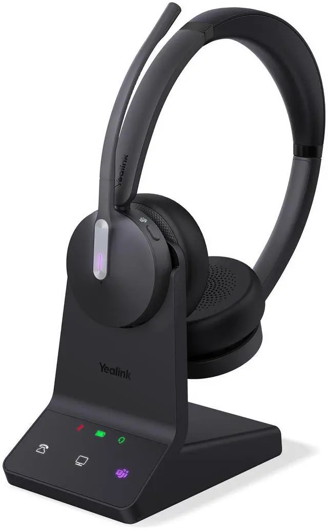 Main image of Yealink WH64 DECT & Bluetooth Dual Teams Wireless Headset, 606 ft Range On Ear Work Headphones with 3X Noise Cancelling Mic, 32H Talk Time, Ringer, Office Headsets for Desk IP Phone, PC,Cellphone