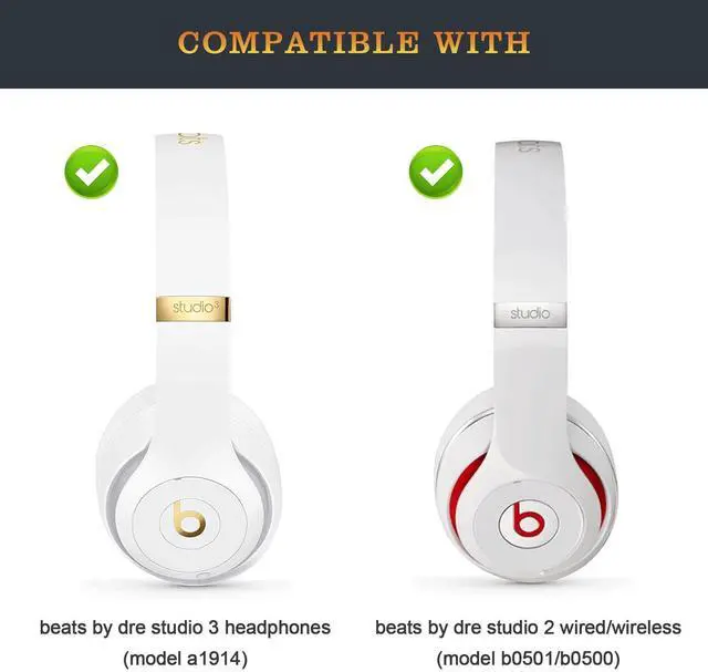 Alt view image 2 of 5 - Dre Studio 3 Wireless Headband as Same as The OEM Replacement Arch Band Studio3 Accessories Parts Compatible with Beats by Dr Dre Studio3/A1914 Studio 2 Wired/Wireless Headphones (White)