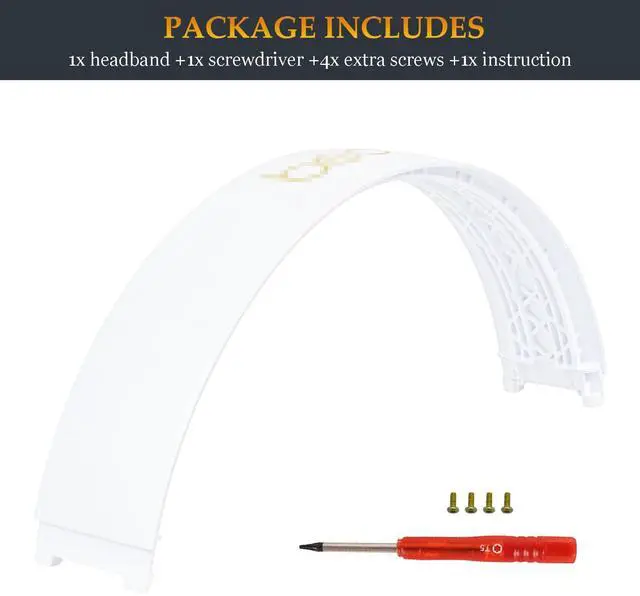 Alt view image 4 of 5 - Dre Studio 3 Wireless Headband as Same as The OEM Replacement Arch Band Studio3 Accessories Parts Compatible with Beats by Dr Dre Studio3/A1914 Studio 2 Wired/Wireless Headphones (White)