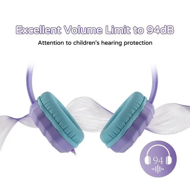 Alt view image 2 of 5 - Olyre Kids Wired Headphones with Mic T16 Packs with 3 Colors