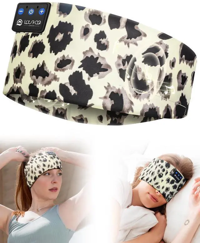 Alt view image 2 of 5 - LOVE EYE Sleep Headphones Bluetooth 5.4 Sleeping Eye Mask Wireless Music Earphones with HD Speakers for Side Sleepers Total Blackout Cotton Mask for Travel, Home, Office, Unique Gifts