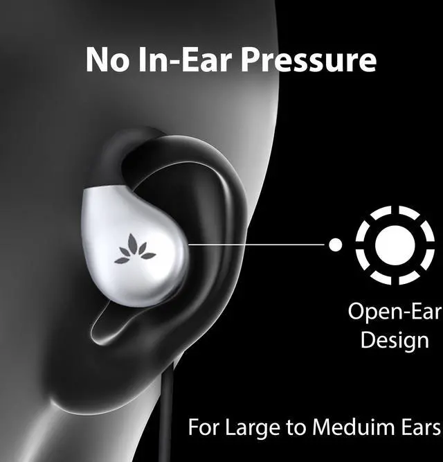 Alt view image 2 of 5 - Avantree Resolve - AUX 3.5mm Wired Open-Ear Earbuds with Mic &in-Line Volume Control, Designed for Medium Ears & TWS116 - Open-Ear Wireless Headphones & Charging Dock with Surroundings Awareness