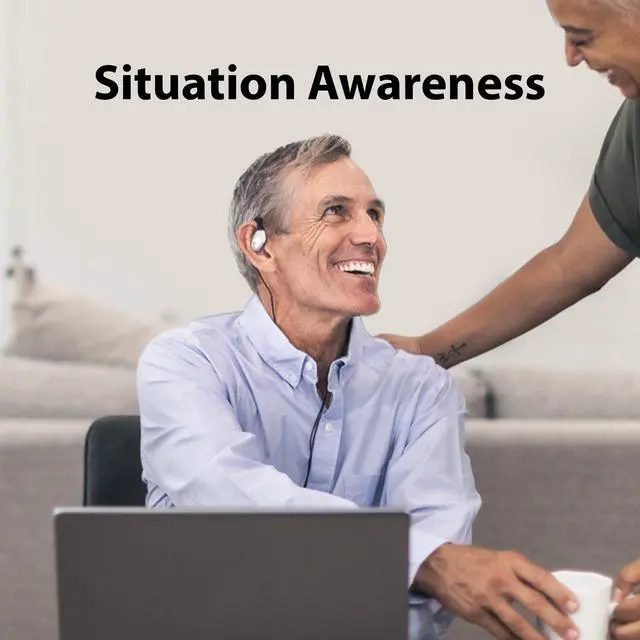 Alt view image 4 of 5 - Avantree Resolve - AUX 3.5mm Wired Open-Ear Earbuds with Mic &in-Line Volume Control, Designed for Medium Ears & TWS116 - Open-Ear Wireless Headphones & Charging Dock with Surroundings Awareness