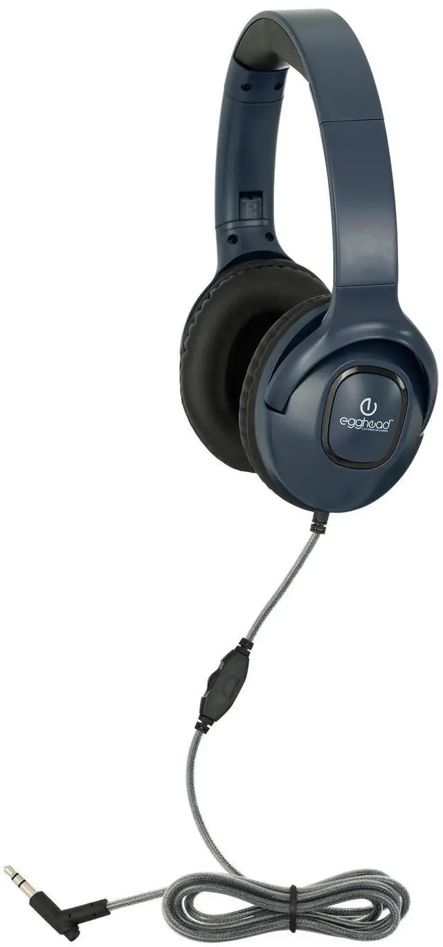 Main image of Egghead Premium Foldable Headphone with Padded Ear Cushions, Adjustable Headband, Pivoting Earcups, Tangle-Resistant Cord, and Storage Bag, Pack of 10