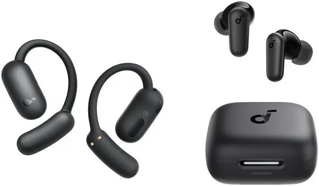 Main image of Soundcore AeroFit 2 by Anker Open-Ear Headphones with P30i, Adjustable Ear Hooks, Snug Fit, Rich Bass, Hi-Res Wireless Audio, 42H Playtime, Bluetooth 5.4, App Control, IP55, AI Clear Calls