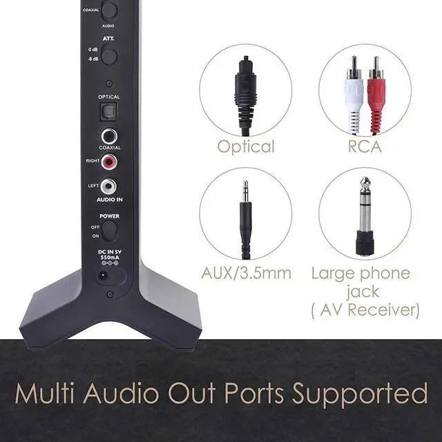 Alt view image 5 of 5 - Multiple Wireless Headphones for TV, 4 Headphones w/ 1 Transmitter, No Audio Delay, Easy to Use, Individual Volume Control - HT2804
