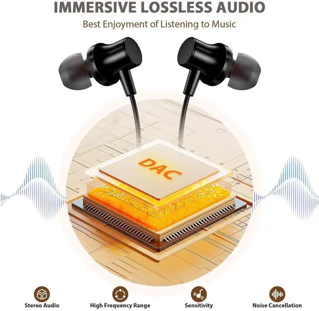 Alt view image 5 of 5 - USB C Headphones for Samsung S25 Ultra S24 S23 Fe, Type C Earphones with Microphone for iPhone 16 15 Pro Max Plus HiFi Stereo Magnet Case in Ear Wired Earbuds for Galaxy S24+ S22 Flip 5 Pixel 9 8 7