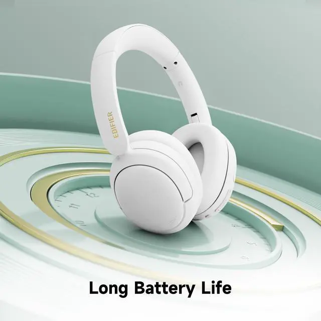 Alt view image 2 of 5 - Edifier W800BT SE Wireless Over-Ear Bluetooth 5.4 Headphones - AI Call Noise Cancellation - 45H Playtime - Fast Charging - AAC Codec - Dual Device- Game Mode - Foldable - White