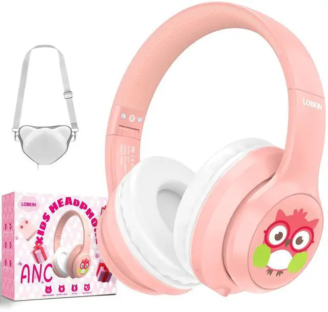 Main image of LOBKIN Active Noise Cancelling Headphones for Kids,Kids Headphones ANC Bluetooth 5.4 Wireless with Mic 50H Playtime Safe Volume Limited Foldable for Boy Girl Travel/School/iPad(Without LED Light)