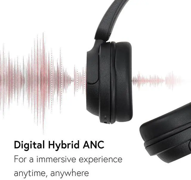 Alt view image 3 of 5 - Phiaton BonoBeats Lite Digital Hybrid Active Noise Cancelling Wireless Headphones