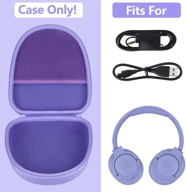 Alt view image 3 of 5 - RIYADAone Hard Case for JBL Tune 710BT 720BT 510BT 660NC 700BT 570BT 760NC 750BTNC 660BTNC 560BT 520BT 670BT T770NC JBL Live 650BTNC 400BT 500BT 460NC Headphones (Purple Case)