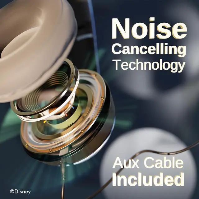 Alt view image 3 of 5 - Disney Stitch Watercolor Swirl Bluetooth Over-Ear Headphones, Wireless Foldable Headset with Built-in Microphone - Stitch Watercolor Swirl Design, for Adults and Kids, Comfortable Auriculares