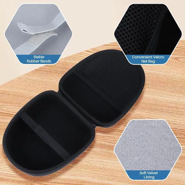 Alt view image 4 of 5 - RIYADAone Hard Case Replacement for Audio-Technica ATH-M50X ATH-M20X ATH-M30X ATH-M70X ATH-M40x Professional Studio Monitor Headphones (Black Case)