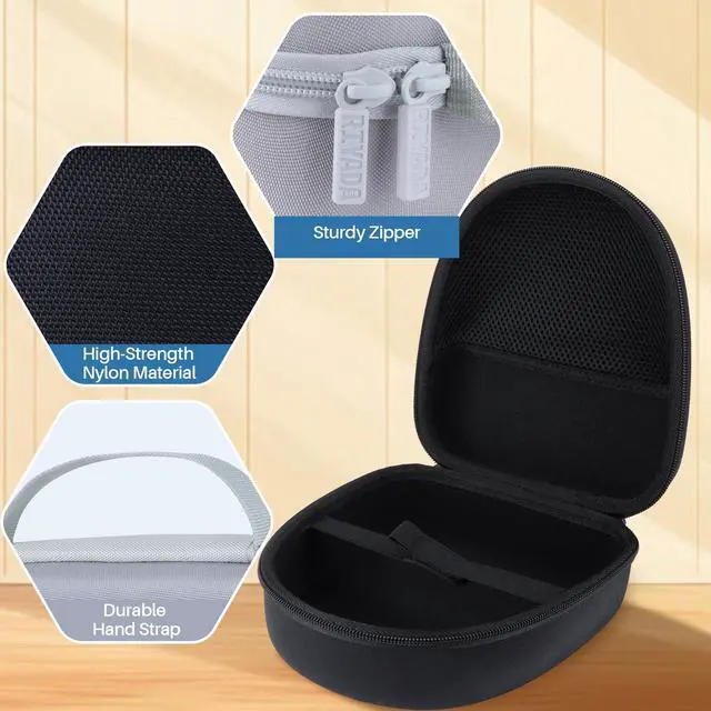 Alt view image 5 of 5 - RIYADAone Hard Case Replacement for Audio-Technica ATH-M50X ATH-M20X ATH-M30X ATH-M70X ATH-M40x Professional Studio Monitor Headphones (Black Case)