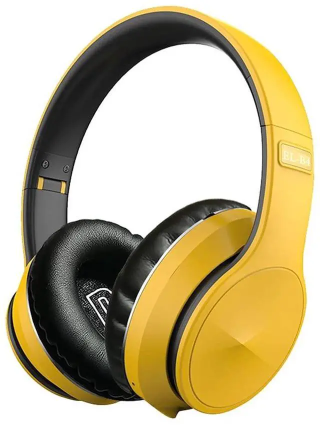 Main image of KOMPSEN Adult Noise Cancelling Headphones, Foldable Over Ear Wireless Bluetooth Headphones with Microphone Deep Bass for Cellphone PC Class Game Office Home Travel-Yellow