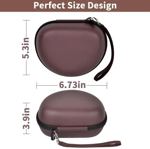 Alt view image 3 of 5 - Headphone Case for Skullcandy Crusher/Hesh/Evo Wireless Over-Ear Bluetooth Earphones, for Beats Studio Pro/ 3/Solo 4/3/2 Headphones and More Noise Cancelling Foldable Headset - Box Only (Brown)