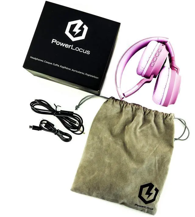 Alt view image 5 of 5 - PowerLocus Kids Bluetooth Headphones, Wireless LED Over Ear, Foldable Mic Volume Limited, Wired/Bluetooth for Phones, Tablets, Laptops