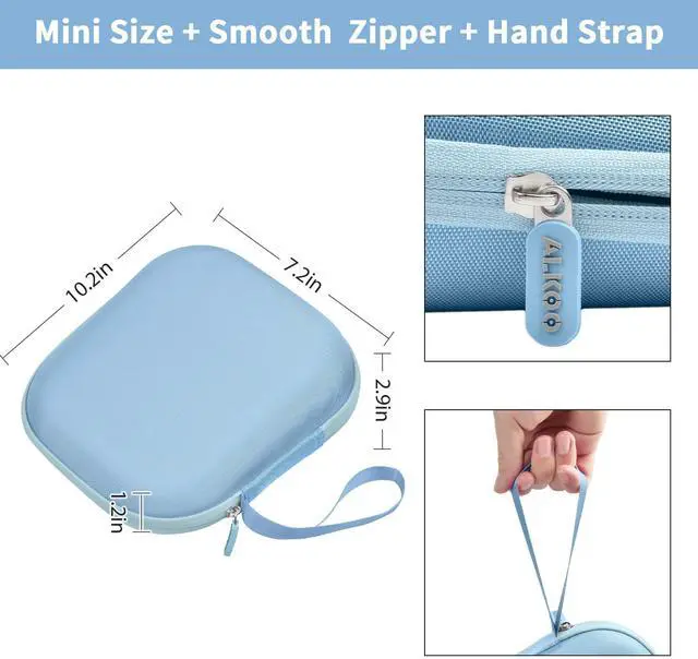 Alt view image 3 of 5 - Headphone Case Compatible with BERIBES/for JBL Tune 510BT/ 720BT/ for Sony WH-CH520/ WH-CH720N/ WH-1000XM4/ for TOZO HT2 Noise Cancelling Headphones, Wireless Bluetooth Over Ear Earphone Bag (Blue)