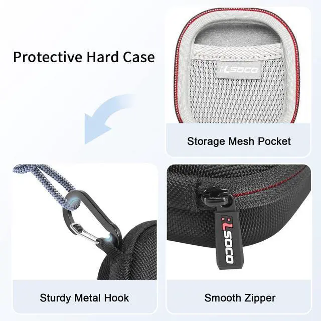 Alt view image 3 of 5 - RLSOCO Hard Case for Bose QuietComfort Ultra/QuietComfort Ultra 2/QuietComfort Earbuds II/Earbuds 2 Wireless Noise Cancelling Earbuds (Black)