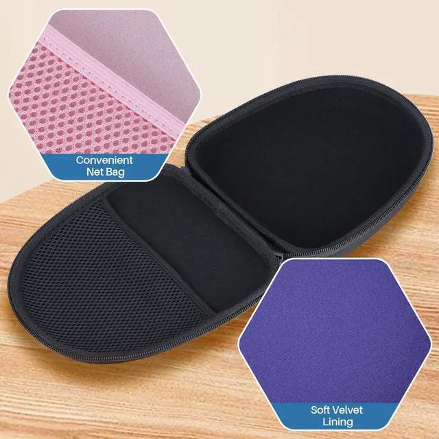 Alt view image 4 of 5 - RIYADAone Hard Case Replacement for Anker Soundcore Life Q20 Q30 Q35 Q40 Q45 Q20+ Q20i Hybrid Active Noise Cancelling Headphones (Black Case)