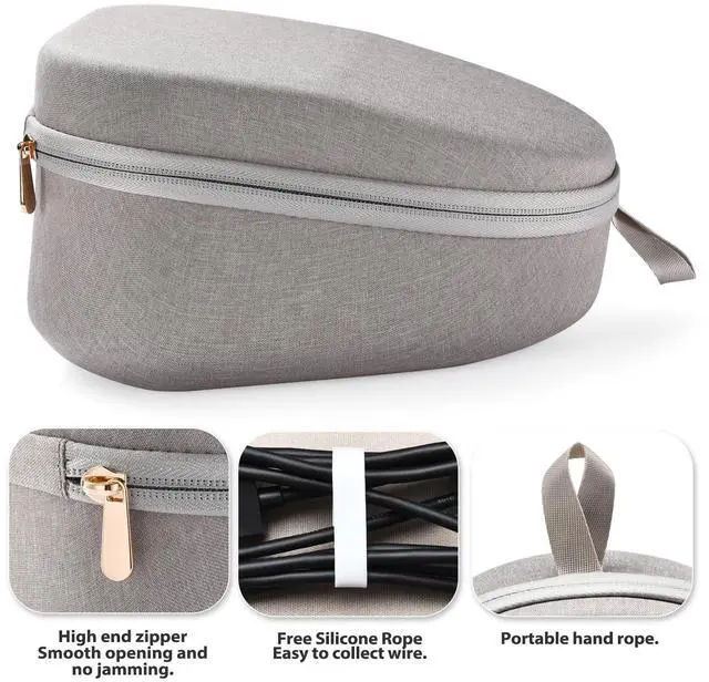 Alt view image 4 of 5 - DGSYMLXGS Headphone Storage case for Sony Pulse Elite Headset, Portable Built-in Magnetic Design Gaming Headphone Storage case (Gray)