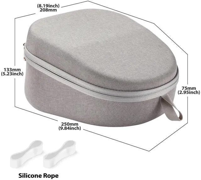 Alt view image 5 of 5 - DGSYMLXGS Headphone Storage case for Sony Pulse Elite Headset, Portable Built-in Magnetic Design Gaming Headphone Storage case (Gray)