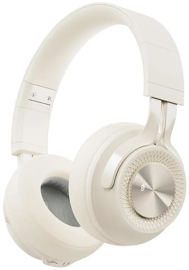 Main image of FINGERTIME Bluetooth Headphones Over-Ear, 60H Playtime and with Low Latency Wireless Headphones with Microphone, HiFi Stereo Foldable Lightweight Headset, Deep Bass for Home Office (Beige)