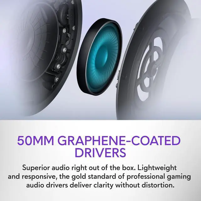Alt view image 3 of 5 - Alienware Pro Wireless Gaming Headset - Wired/Wireless, Bluetooth 5.3, 15 Minute Fast Charging, Audio Output 20 Hz, Battery Talk Time (ANC on) Up to 24 Hrs (Bluetooth), Dark Side of The Moon