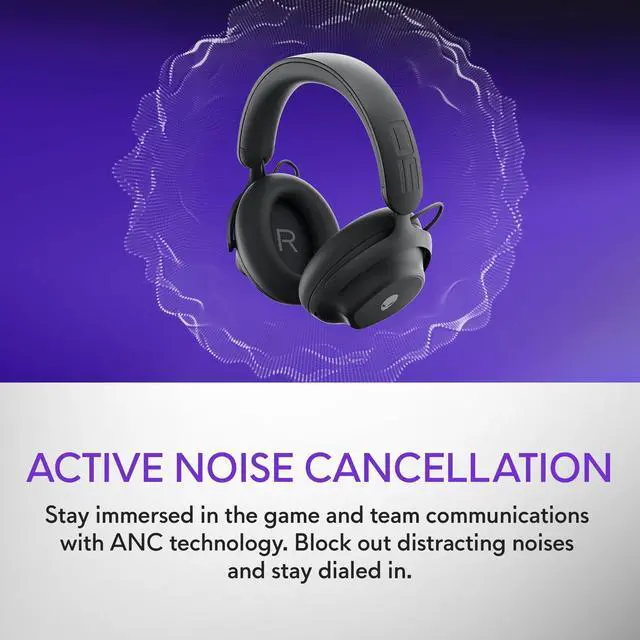 Alt view image 5 of 5 - Alienware Pro Wireless Gaming Headset - Wired/Wireless, Bluetooth 5.3, 15 Minute Fast Charging, Audio Output 20 Hz, Battery Talk Time (ANC on) Up to 24 Hrs (Bluetooth), Dark Side of The Moon