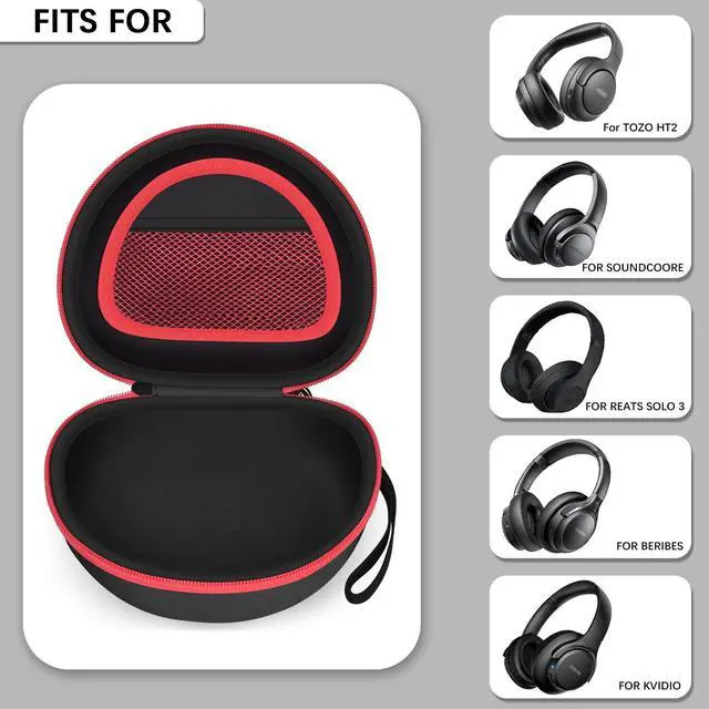 Alt view image 2 of 5 - Headphone Case for Picun B8/ for Beats Solo 4/ for Picun P26/ for Beats Studio Pro/for Beats Solo3/ for Beats Studio3 On-Ear Headphones More Foldable Bluetooth Wireless Headset (Extra Large) - Black