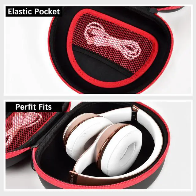 Alt view image 3 of 5 - Headphone Case for Picun B8/ for Beats Solo 4/ for Picun P26/ for Beats Studio Pro/for Beats Solo3/ for Beats Studio3 On-Ear Headphones More Foldable Bluetooth Wireless Headset (Extra Large) - Black