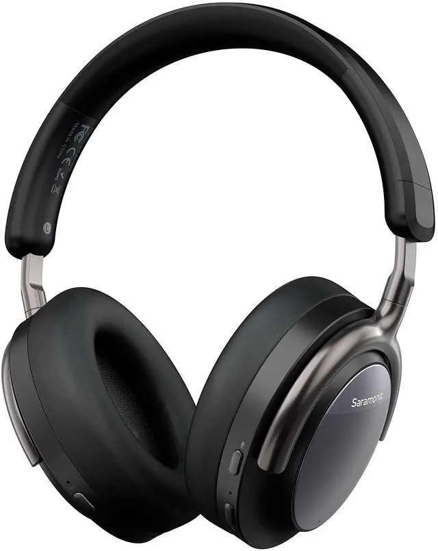 Alt view image 2 of 5 - Saramonic Advanced Wireless Bluetooth 5.0 ANC and CVC 8.0 Noise-Cancelling Over-Ear Headphones with 40mm Drivers and Leather Earpads (SR-BH900), Black