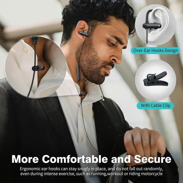 Alt view image 2 of 5 - USB C Sport Headphones Over Ear Hook Wired Earbuds Kids with Loop Mic for Samsung Galaxy Z Fold7 Flip7 FE S25 Ultra S24 S23, Open Ear Type C Earphones Running Headset for iPhone 16E 16 15 Pro Max Plus