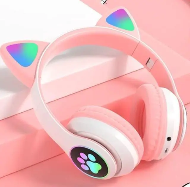 Alt view image 2 of 4 - Wireless Bluetooth Headphones Active Noise Cancelling Over-Ear Headphones with Microphones, 42 Hours Playtime, HiFi Audio Adjustable Headphones. (Pink) (Pink)