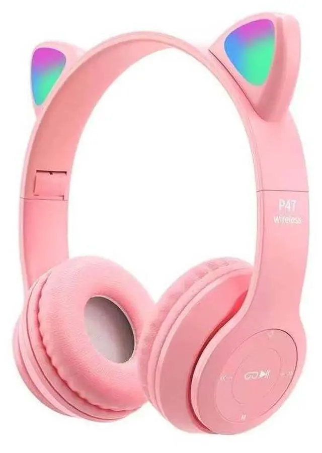 Alt view image 3 of 4 - Wireless Bluetooth Headphones Active Noise Cancelling Over-Ear Headphones with Microphones, 42 Hours Playtime, HiFi Audio Adjustable Headphones. (Pink) (Pink)