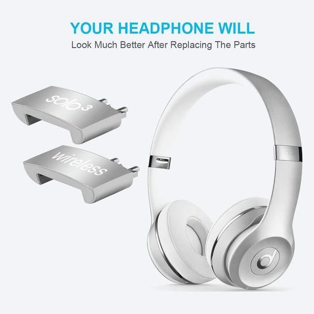 Alt view image 5 of 5 - Solo 3 Hinge Replacement Parts Headband Connector Repair Kit Compatible with Beats by Dr Dre Solo 3.0 Wireless A1796 On-Ear Headphones (Silver)