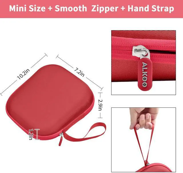 Alt view image 3 of 5 - Headphone Case Compatible with BERIBES/for JBL Tune 510BT/ 720BT/ for Sony WH-CH520/ WH-CH720N/ WH-1000XM4/ for TOZO HT2 Noise Cancelling Headphones, Wireless Bluetooth Over Ear Earphone Bag (Red)