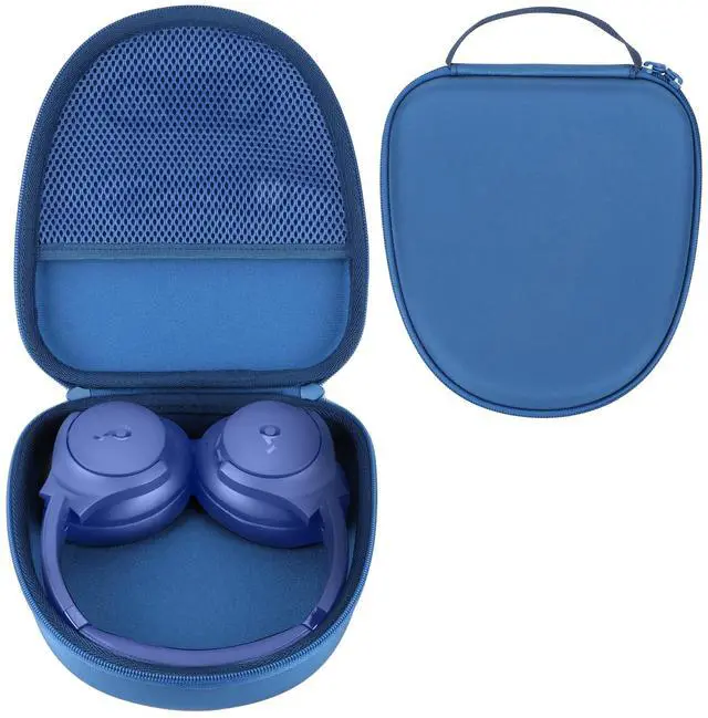 Main image of RIYADAone Hard Case Replacement for Anker Soundcore Life Q20 Q30 Q35 Q40 Q45 Q20+ Q20i Hybrid Active Noise Cancelling Headphones (Blue Case)