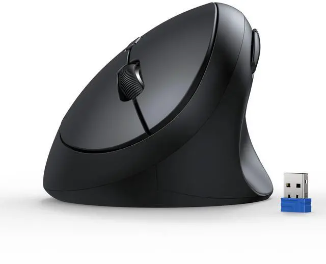 Main image of TECKNET Ergonomic Mouse, 4800 DPI 5 Adjustable DPI Levels, Wireless Vertical Mouse, 6 Buttons, 2.4G Silent Mouse for Laptop, PC, Chromebook, Mac - Black